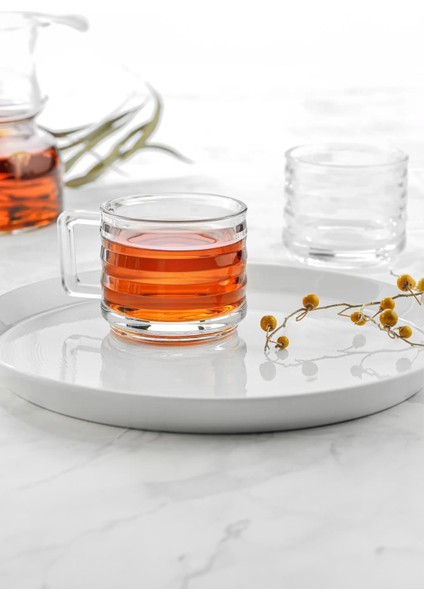 6 Lı Cam Çay Kahve Sunum Fincanı 150 ml
