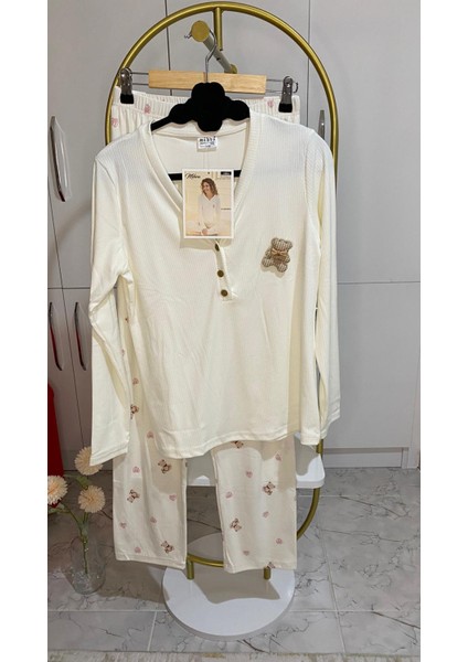 Kaşkorse Patlı Düğmeli Pijama Takımı fırsatları