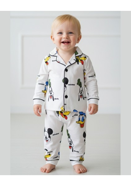 %100 Pamuk Bebek Pijama Takımı – 6-24 Ay – Yumuşak ve Nefes Alan Kumaş