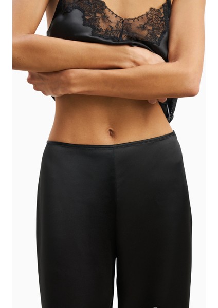 Formal Satin Straight Leg Trousers Saten Düz Paça Kadın Pantolon fırsatları