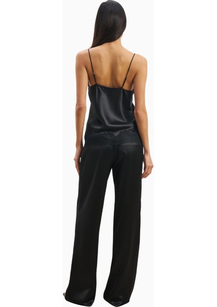 Formal Satin Straight Leg Trousers Saten Düz Paça Kadın Pantolon indirimleri