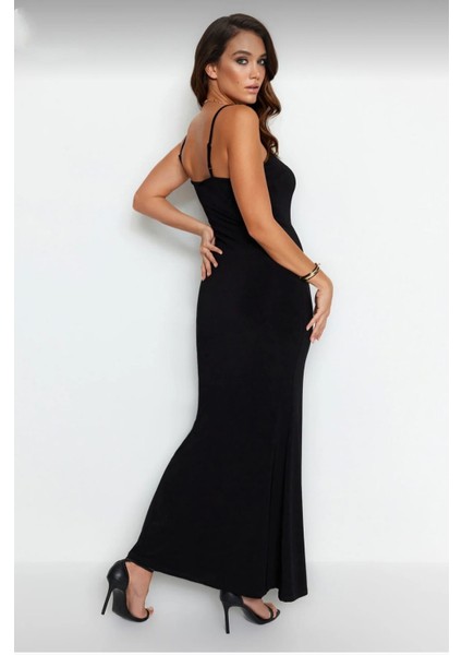 Kadın Ayarlanabilir Askılı Uzun Balık Etekli Elbise indirimleri