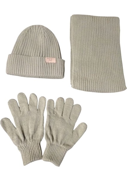 Kitti 9-15 Yaş Erkek Çocuk Içi Polarlı Atkı Bere Eldiven 3'lü Takım