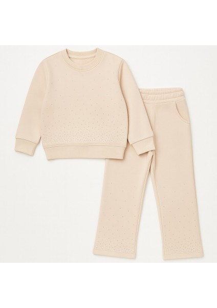 Taşlı Kışlık Kız Çocuk Ispanyol Paça Takım fiyatları