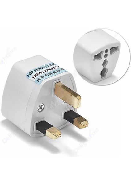 Hac Umre Dahil 40+Ülke Yurtdışı Seyahat Prizi Seyahat Adaptörü Fiş Topraklı G Tipi (3 Adet) fırsatları