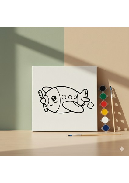 Çocuklar Için Ulaşım Araçları Serisi Kolay Uçak Çizimi Temalı Boyama Seti fiyatları