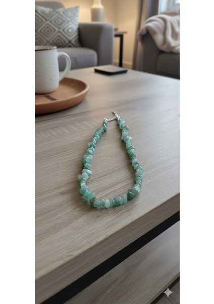 Aventurin Doğal Taş Kolye - Yeşil Şans Taşı Kolye modelleri