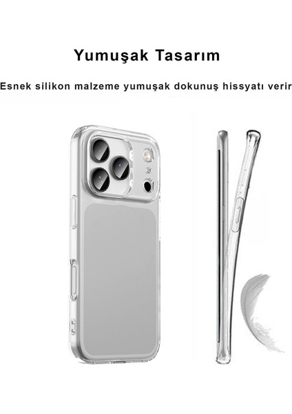 Apple iPhone 17 Pro Kılıf Şeffaf Yumuşak Silikon Kapak modelleri