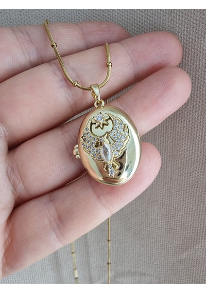 Anka Kuşu Kapaklı Resimli Hatıra Kolye fırsatları