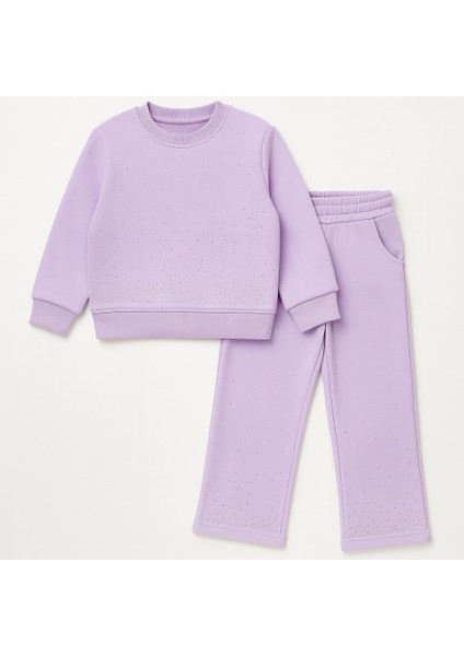 Taşlı Kışlık Kız Çocuk Ispanyol Paça Takım fiyatları