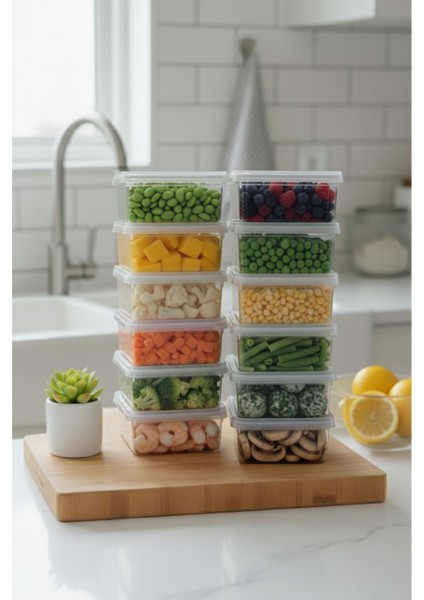 12 Li Kapaklı Derin Saklama Kabı Buzdolabı Düzenleyici 1.5 Lt fiyatları