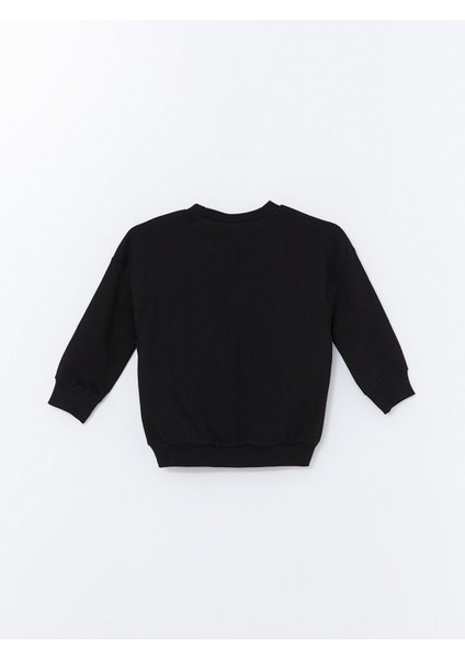 Yeni Sezon Bisiklet Yaka Baskılı Erkek Bebek Sweatshirt modelleri