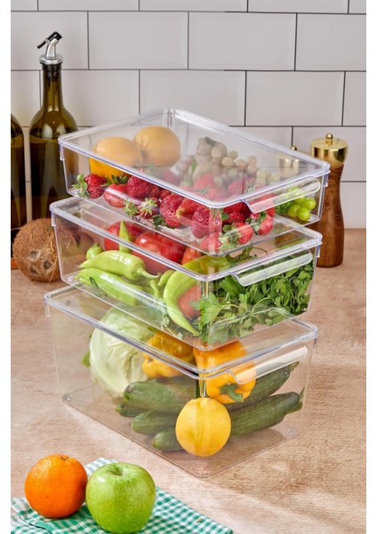 3 Lü Buzdolabı Organizeri Mıx Set (3 Lt + 4,5 Lt + 6 Lt) modelleri