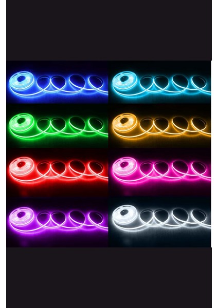 12V Cob Şerit LED 3mm 400 Ledli Ince Esnek Pembe Cob LED IP20 (5 Metre) modelleri