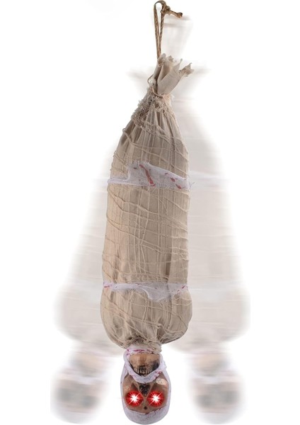 Zeroshop Halloween Sensörlü Işıklı Hareketli Mumya 25X75 cm