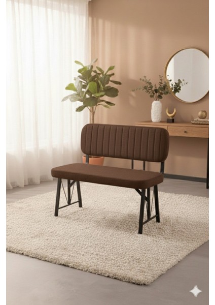 Elfin 70X110 Efes Yemek Masası, Yemek Masası Takımı, 2 Sandalye 1 Bench - Kahverengi fiyatları