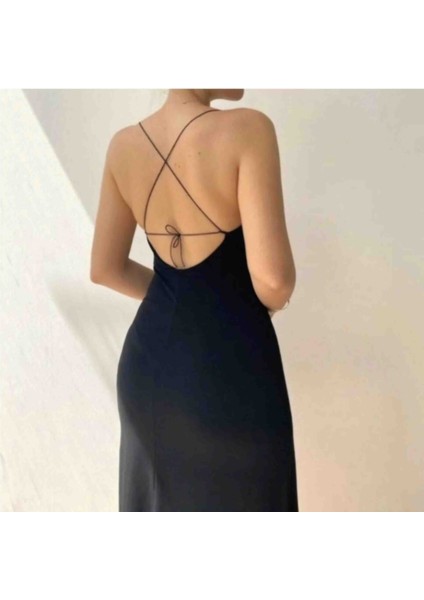 Kadın Sırt Dekolte Yırtmaçlı Elbise fiyatları