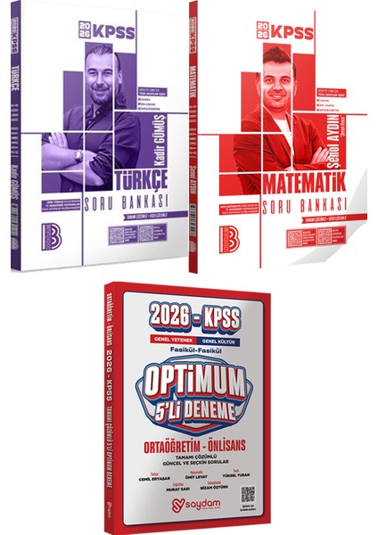2026 Kpss Türkçe Matematik Tamamı Çözümlü Soru Bankası - Optimum 5 Deneme