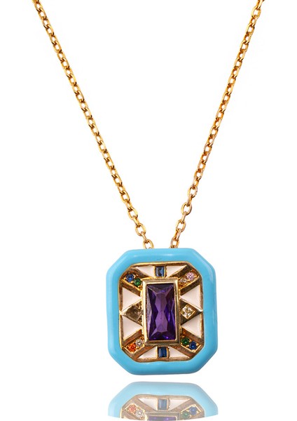 Şık Gümüş Kolye Ms3350