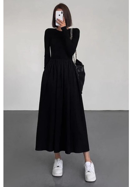 Kadın Uzun Kloş Etekli Elbise modelleri