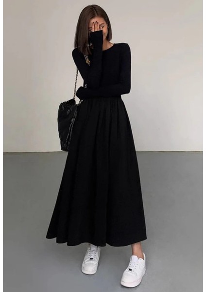 Kadın Uzun Kloş Etekli Elbise fırsatları
