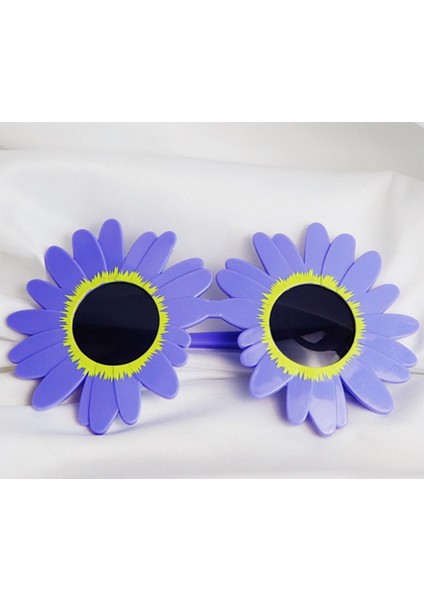Zeroshop Mor Renk Papatya Şekilli Parti Gözlüğü 18X10 cm