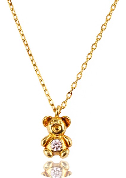 Ayıcık Gümüş Kolye MS3347