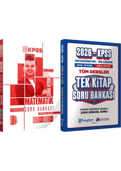 2026 Kpss Matematik Tamamı Çözümlü Soru Bankası - Ortaöğretim Ön Lisans Tek Kitap Soru