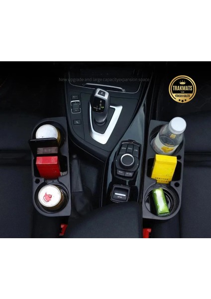Ford Transit 2008-2009-2010-2011-2012-2013-2014 Araç Içi Koltuk Arası Bardak Tutucu & Başlık Askılı Bardaklık Organizer – Siyah, 26.5X8X9.5 cm – Pratik Eşya Düzenleyici modelleri