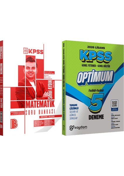 2026 Kpss Matematik Tamamı Çözümlü Soru Bankası - Lisans Optimum 5 Deneme