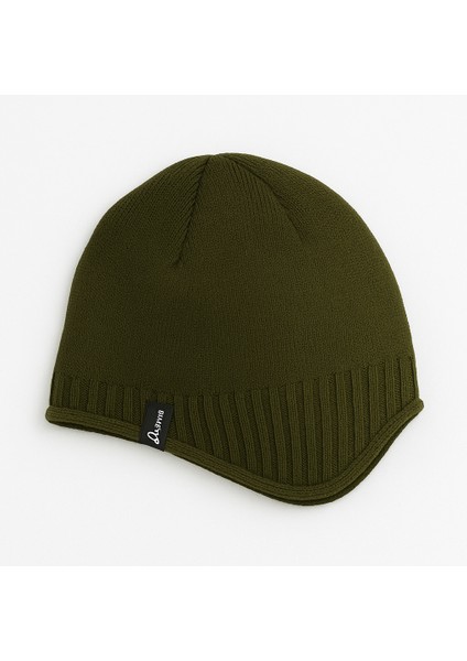 Haki Erkek Yumuşak Polar Içli Kulak Kapatan Kışlık Bere