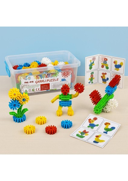 Puzzle Blocks Çark Puzzle Kutulu Zeka Oyunları Küçük Boy 35 Parça fırsatları
