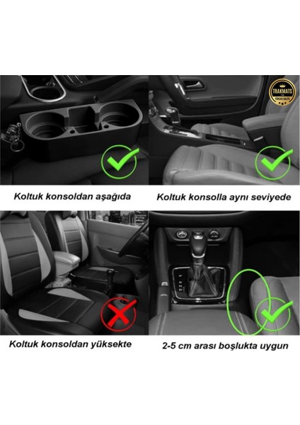 Ford Transit 2013-2014-2015-2016-2017-2018-2019 Araç Içi Koltuk Arası Bardak Tutucu & Başlık Askılı Bardaklık Organizer – Siyah, 26.5X8X9.5 cm – Pratik Eşya Düzenleyici