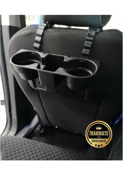 Ford Transit 2013-2014-2015-2016-2017-2018-2019 Araç Içi Koltuk Arası Bardak Tutucu & Başlık Askılı Bardaklık Organizer – Siyah, 26.5X8X9.5 cm – Pratik Eşya Düzenleyici