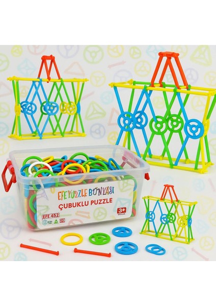 Puzzle Blocks Çubuklu Kutulu Puzzle Zeka Oyunları Küçük Boy 280GR fırsatları