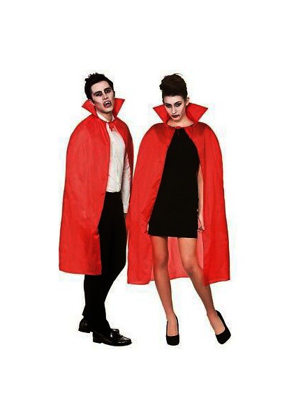 Zeroshop Kırmızı Renk Yakalı Pelerin 120 cm