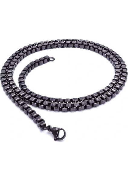 Kare Arnavut Çelik Kolye 4mm 3351CEK053