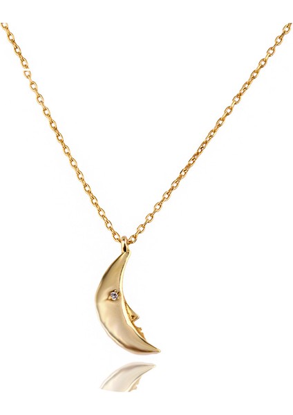 Ay Gümüş Kolye MS3367