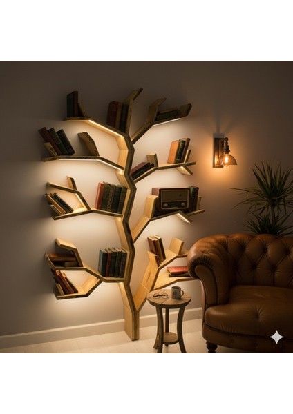 Ert Model Ahşap Ağaç Kitaplık Modern Tasarım fiyatları
