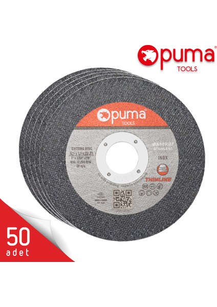 Tools Inox Kesici Taş 125X1.0X22.23 mm 50 Adet fiyatları