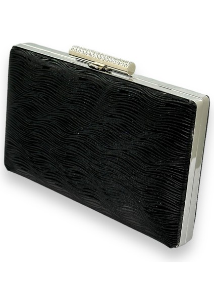 Siyah Renk Lazer Su Yolu Desenli Abiye Çanta Gece Çantası Düğün Nişan Kına Çantası fiyatları