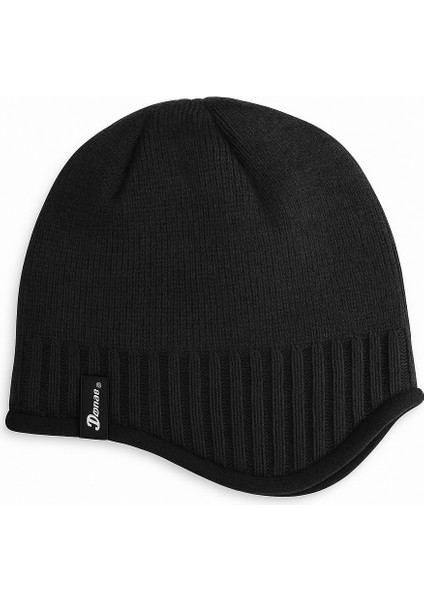 Antrasit Erkek Yumuşak Polar Içli Kulak Kapatan Kışlık Bere