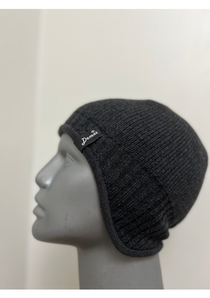 Antrasit Erkek Yumuşak Polar Içli Kulak Kapatan Kışlık Bere modelleri