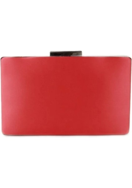 Kırmızı Saten Gümüş Renkli Taşlı Abiye Çanta Gece Çantası Nişan Çantası modelleri