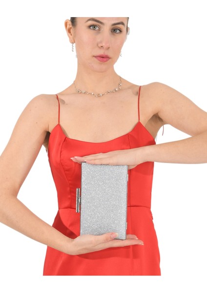 Gümüş Lame Renk Simli Abiye Çanta Gece Çantası Düğün Çantası fiyatları