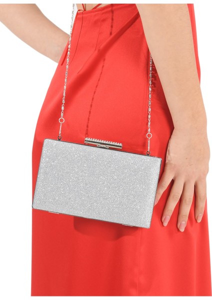 Gümüş Lame Renk Simli Abiye Çanta Gece Çantası Düğün Çantası fırsatları