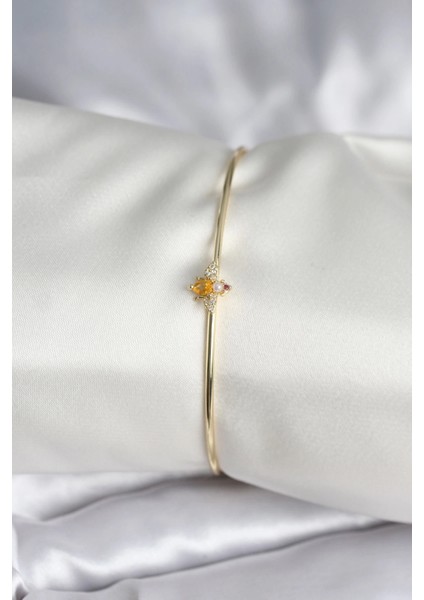 Sinek Figürlü Gold Renk Pirinç Kadın Bileklik