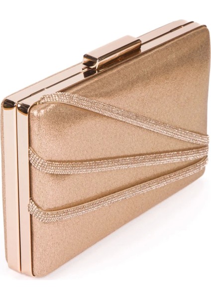 Rose Gold Taşlı Bayan Abiye Çanta Gece Çantası Düğün Nişan Portföy indirimleri