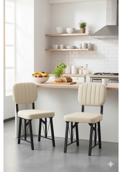 Elfin 70X110 Siyah Yemek Masası, Yemek Masası Takımı, 2 Sandalye 1 Bench - Krem modelleri