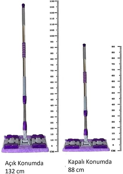 Mandallı Mop Seti Yer Duvar Tavan Cam Mopu Tüm Yüzeyler Için (5047) fırsatları